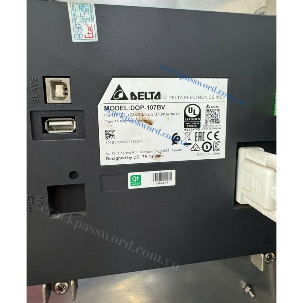 Bẻ khóa HMI Delta DOP-107BV bị giới hạn thời gian chạy máy